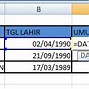 Cara Menghitung Tahun Dan Bulan Lahir Di Excel